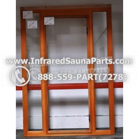 WOOD SAUNA WALLS - HEMLOCK WOOD SAUNA PANEL WITH GLASS ( 71.2" x 50" ) 2
