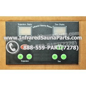 FACE PLATES - FACEPLATE FOR CIRCUIT BOARD KEYSBACKYARD INFRARED SAUNA NYSN2DB V3.2F 1