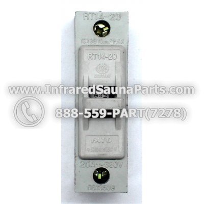 FUSE BLOCKS - FUSE BLOCK RT14-20 380v 20AMP GB13539-92 1