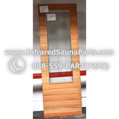 WOOD SAUNA WALLS - HEMLOCK WOOD SAUNA PANEL WITH GLASS ( 72.5" x 25" ) 1